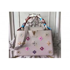 Louis Vuitton M54310 Capucines BB taurillon Leather Bags Grey Louis Vuitton M54310 Capucines BB taurillon Leather Bags Grey