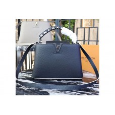 Louis Vuitton M52389 LV Taurillon Leather Capucines PM Bags Black Louis Vuitton M52389 LV Taurillon Leather Capucines PM Bags Black