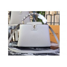 Louis Vuitton M52389 LV Taurillon Leather Capucines PM Bags Gray Louis Vuitton M52389 LV Taurillon Leather Capucines PM Bags Gray