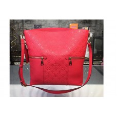 Louis Vuitton M44012 Melie Monogram Empreinte Leather Hobo Bags Red Louis Vuitton M44012 Melie Monogram Empreinte Leather Hobo Bags Red