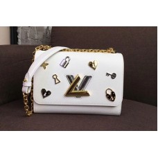 Louis Vuitton M52890 Twist MM MM Bags Epi Leather White Louis Vuitton M52890 Twist MM MM Bags Epi Leather White