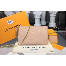 Louis Vuitton M63919 Pochette Double Zip Monogram Empreinte Leather Beige Doré Louis Vuitton M63919 Pochette Double Zip Monogram Empreinte Leather Beige Doré