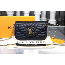 Louis Vuitton M63929 New Wave Chain Pochette Bags Black Louis Vuitton M63929 New Wave Chain Pochette Bags Black