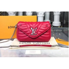 Louis Vuitton M63956 New Wave Chain Pochette Bags Red Louis Vuitton M63956 New Wave Chain Pochette Bags Red