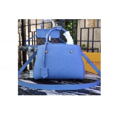 Louis Vuitton M44314 Monogram Empreinte Montaigne BB Bags Blue Louis Vuitton M44314 Monogram Empreinte Montaigne BB Bags Blue