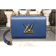 Louis Vuitton M52870 Epi Leather Twist MM Bags Bleu Jean Louis Vuitton M52870 Epi Leather Twist MM Bags Bleu Jean