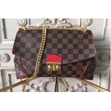 Louis Vuitton N41597 Damier Ebene Canvas Caissa Clutch Bags Cherry Louis Vuitton N41597 Damier Ebene Canvas Caissa Clutch Bags Cherry