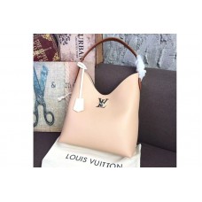Louis Vuitton M44330 LV Lockme Hobo Bags Soft calfskin Leather Beige