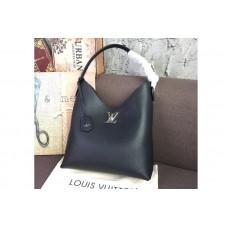 Louis Vuitton M52776 LV Lockme Hobo Bags Soft calfskin Leather Black Louis Vuitton M52776 LV Lockme Hobo Bags Soft calfskin Leather Black