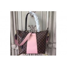 Louis Vuitton N44023 Damier Ebene Canvas Jersey Bags Pink Louis Vuitton N44023 Damier Ebene Canvas Jersey Bags Pink