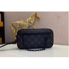 Louis Vuitton M44458 LV Monogram Eclipse Canvas Clutch Black Louis Vuitton M44458 LV Monogram Eclipse Canvas Clutch Black
