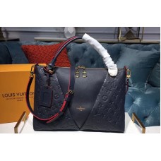 Louis Vuitton M44397 LV V Tote MM Monogram Empreinte Leather Marine Rouge Louis Vuitton M44397 LV V Tote MM Monogram Empreinte Leather Marine Rouge