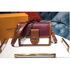 Louis Vuitton M53830 LV Dauphine MM Bags Taurillon Leather Purple/White Louis Vuitton M53830 LV Dauphine MM Bags Taurillon Leather Purple/White