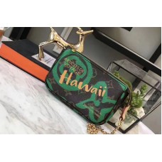 Louis Vuitton M58009 Monogram Canvas Mini Pochette Accessoires Green Louis Vuitton M58009 Monogram Canvas Mini Pochette Accessoires Green