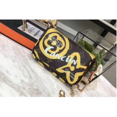 Louis Vuitton M58009 Monogram Canvas Mini Pochette Accessoires Yellow Louis Vuitton M58009 Monogram Canvas Mini Pochette Accessoires Yellow