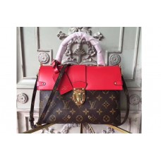 Louis Vuitton M43125 Monogram Canvas One Handle Flap MM Bags Red Louis Vuitton M43125 Monogram Canvas One Handle Flap MM Bags Red