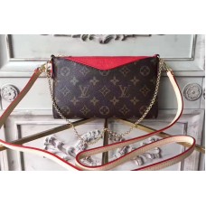 Louis Vuitton M41638 Monogram Canvas Pallas Clutch Bags Red Louis Vuitton M41638 Monogram Canvas Pallas Clutch Bags Red