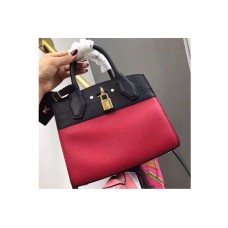 Louis Vuitton M53804 LV City Steamer Mini Bags Black/Red Taurillon leather Louis Vuitton M53804 LV City Steamer Mini Bags Black/Red Taurillon leather