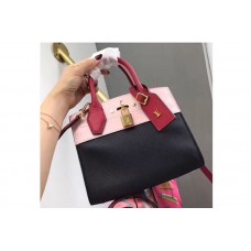 Louis Vuitton M53804 LV City Steamer Mini Bags Pink/Black Taurillon leather Louis Vuitton M53804 LV City Steamer Mini Bags Pink/Black Taurillon leather