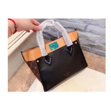 Louis Vuitton M53823 LV On My Side Twist calfskin and Monogram Canvas on Black Nappa Softy leather Louis Vuitton M53823 LV On My Side Twist calfskin and Monogram Canvas on Black Nappa Softy leather