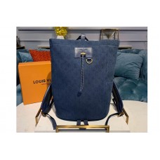Louis Vuitton M44617 LV Chalk Backpack Navy Blue Monogram Denim Louis Vuitton M44617 LV Chalk Backpack Navy Blue Monogram Denim
