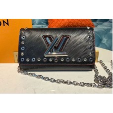 Louis Vuitton M62306 LV Twist Chain Wallet Black Epi Leather Louis Vuitton M62306 LV Twist Chain Wallet Black Epi Leather