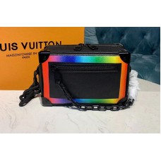 Louis Vuitton M30351 LV Mini Soft Trunk Bags Black Taiga leather Louis Vuitton M30351 LV Mini Soft Trunk Bags Black Taiga leather