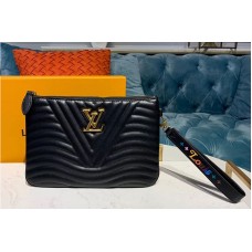 Louis Vuitton M63943 LV New Wave zip pochette Bags Black Calf leather Louis Vuitton M63943 LV New Wave zip pochette Bags Black Calf leather