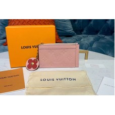 Louis Vuitton M67853 LV Zipped Card Holder Pink Monogram Empreinte leather Louis Vuitton M67853 LV Zipped Card Holder Pink Monogram Empreinte leather