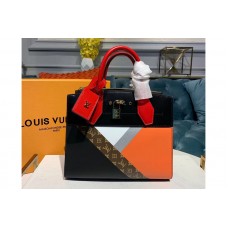 Louis Vuitton M53803 LV City Steamer PM Bags Black / Tan Leather Louis Vuitton M53803 LV City Steamer PM Bags Black / Tan Leather