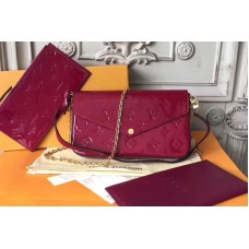 Louis Vuitton M61267 Pochette Felicie Monogram Vernis Bags Dark Red Louis Vuitton M61267 Pochette Felicie Monogram Vernis Bags Dark Red