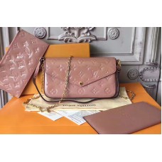 Louis Vuitton M61267 Pochette Felicie Monogram Vernis Bags Pink Louis Vuitton M61267 Pochette Felicie Monogram Vernis Bags Pink