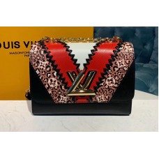 Louis Vuitton M53926 LV Twist mm Bags Black / Coquelicot Red Epi Leather