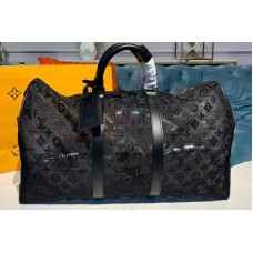 Louis Vuitton M53971 LV Keepall Bandouliere 50 Bags Black Monogram Canvas Louis Vuitton M53971 LV Keepall Bandouliere 50 Bags Black Monogram Canvas