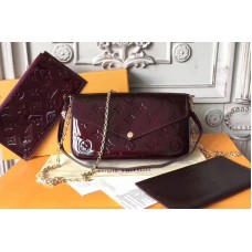 Louis Vuitton M61267 Pochette Felicie Monogram Vernis Bags Purple Louis Vuitton M61267 Pochette Felicie Monogram Vernis Bags Purple