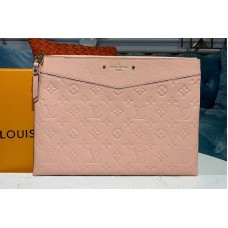 Louis Vuitton M62938 LV Daily Pouch Bags Rose Poudre Monogram Empreinte Leather Louis Vuitton M62938 LV Daily Pouch Bags Rose Poudre Monogram Empreinte Leather