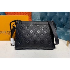 Louis Vuitton M54330 Triangle Shaped Shoulder Bags Black Monogram Empreinte Leather Louis Vuitton M54330 Triangle Shaped Shoulder Bags Black Monogram Empreinte Leather