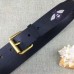 Gucci Black Bee Print Leather Belt With Square Buckle Gucci Black Bee Print Leather Belt With Square Buckle