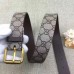 Gucci Tiger Print GG Supreme Belt With Square Buckle Gucci Tiger Print GG Supreme Belt With Square Buckle