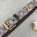 Gucci Tiger Print GG Supreme Belt With Square Buckle Gucci Tiger Print GG Supreme Belt With Square Buckle