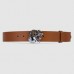 Gucci Camarel Leather Belt With Tiger Buckle Gucci Camarel Leather Belt With Tiger Buckle