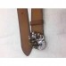Gucci Camarel Leather Belt With Tiger Buckle Gucci Camarel Leather Belt With Tiger Buckle