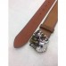 Gucci Camarel Leather Belt With Tiger Buckle Gucci Camarel Leather Belt With Tiger Buckle