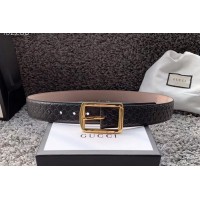 Men’s Gucci 449716 40mm Gucci Signature belt with Gold GG Buckle in Black Signature leather Men’s Gucci 449716 40mm Gucci Signature belt with Gold GG Buckle in Black Signature leather