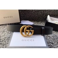 Women’s Gucci 400593 40mm Leather belt with Gold Double G buckle in Black Leather Women’s Gucci 400593 40mm Leather belt with Gold Double G buckle in Black Leather