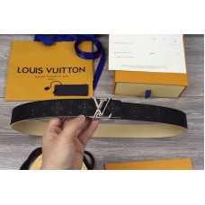Louis Vuitton M0008U LV Iconic 35MM Taurillon Leather Belts Silver Buckle Louis Vuitton M0008U LV Iconic 35MM Taurillon Leather Belts Silver Buckle