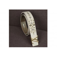 Louis Vuitton M0086U LV iconic 35mm Calf leather belt Galet