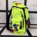 Gucci Techpack Backpack Bag 429037 Embroidered Hollywood and UFO Fluorescent Green 2017