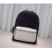 Gucci Soho leather chain backpack 431570 black and white