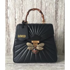 Gucci Queen Margaret Quilted Leather Backpack 476664 Black 2017 Gucci Queen Margaret Quilted Leather Backpack 476664 Black 2017